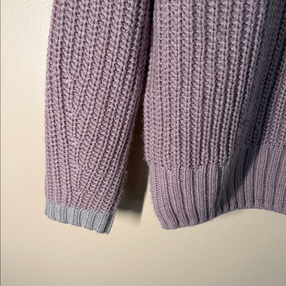 Charlotte Russe Chevron Colorblock Crew Sweater - Cream, Taupe & Mauve - Picture 4 of 6